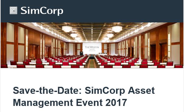 SimCorp Asset Management Event 2017