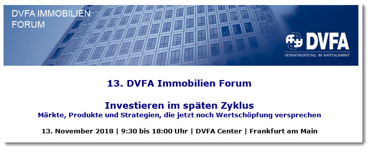 13. DVFA Immobilien Forum