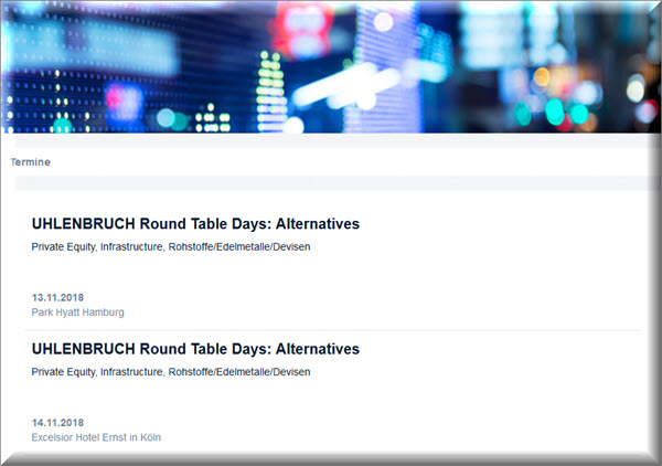 UHLENBRUCH Round Table Days: Alternatives
