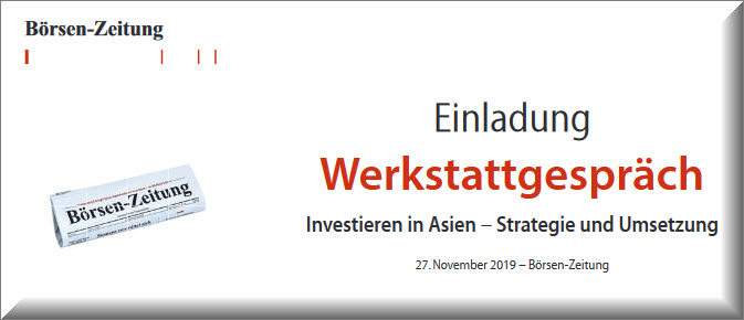 Werkstattgespräch "Investieren in Asien – Strategie und Umsetzung"
