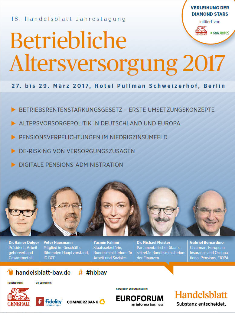 18. Handelsblatt Jahrestagung Betriebliche Altersvorsorge
