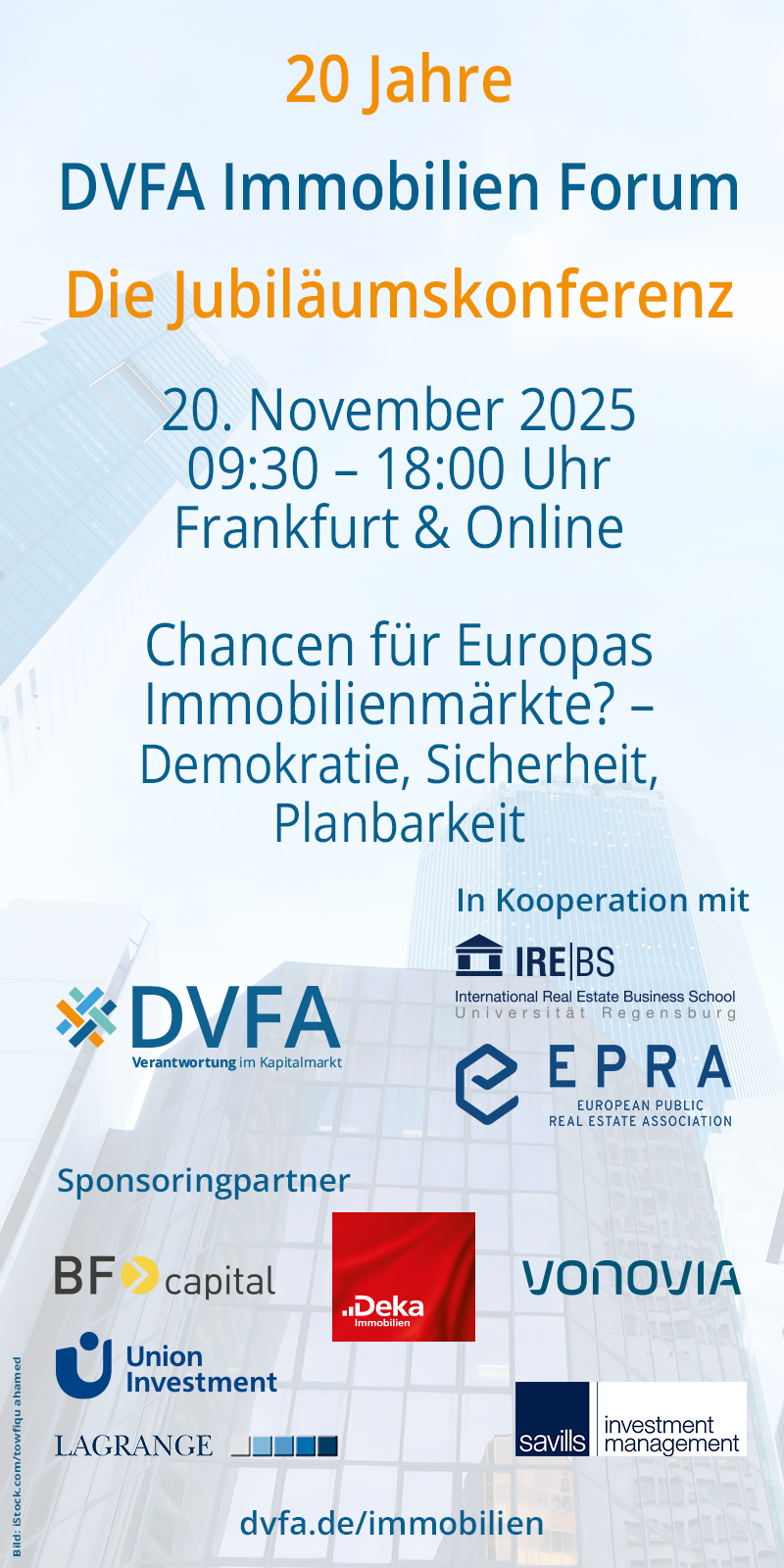 20. DVFA Immobilien Forum- die Jubiläumskonferenz!