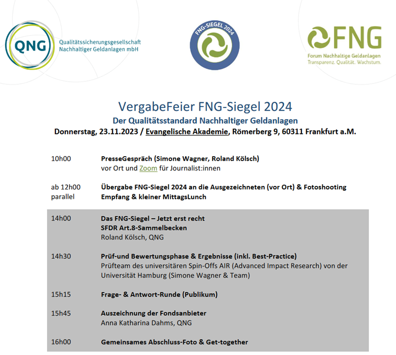 VergabeFeier FNG-Siegel 2024