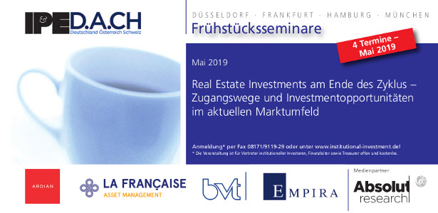 IPE Frühstücksseminar-Reihe "Real Estate Investments"