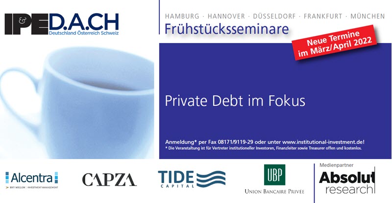 IPE Frühstücksseminar: Private Debt im Fokus