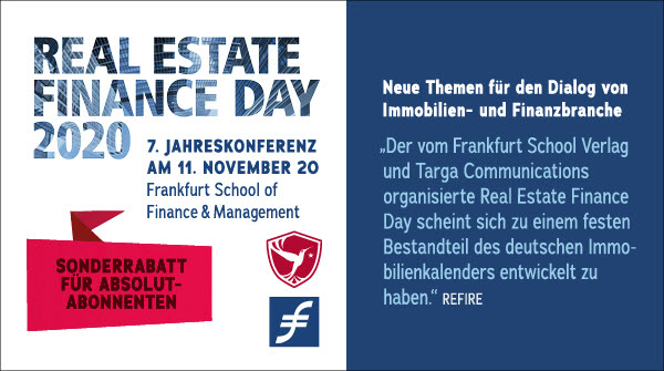 Real Estate Finance Day 2020- jetzt nur digital!