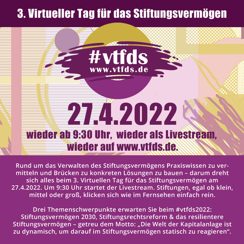 3. Virtueller Tag für das Stiftungsvermögen