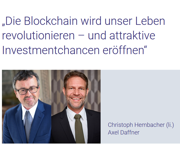 HEDGEWORK: „Die Blockchain wird unser Leben revolutionieren – und attraktive Investmentchancen eröffnen“