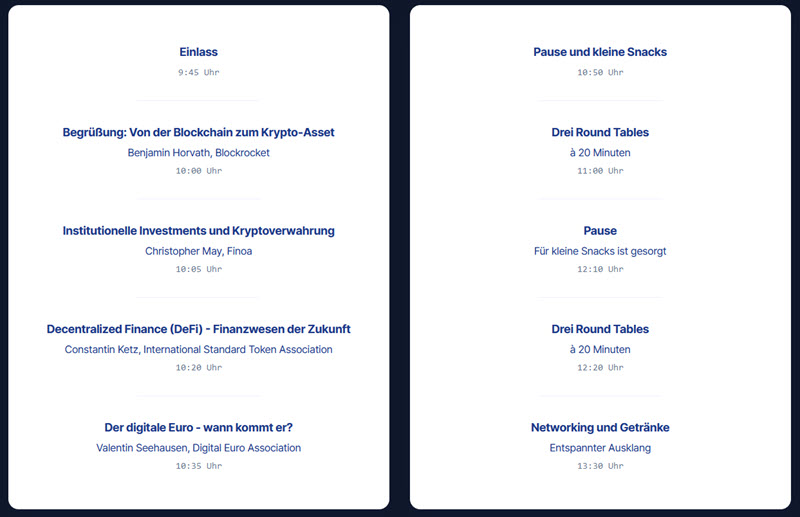 Krypto-Investoren-Tag Berlin