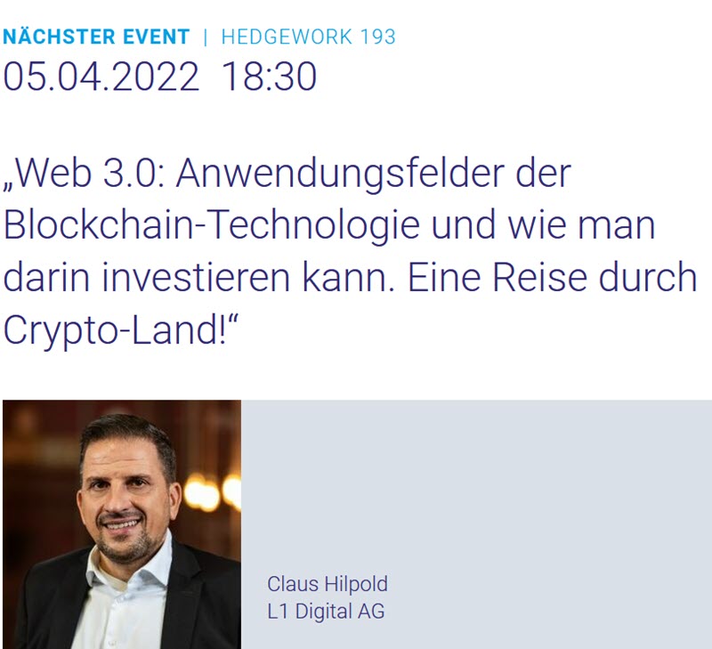 HEDGEWORK: "Web 3.0: Anwendungsfelder der Blockchain-Technologie und wie man darin investieren kann."
