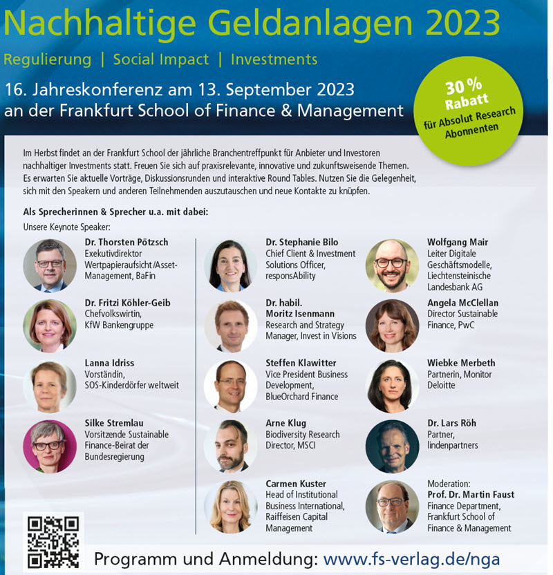 Nachhaltige Geldanlagen 2023