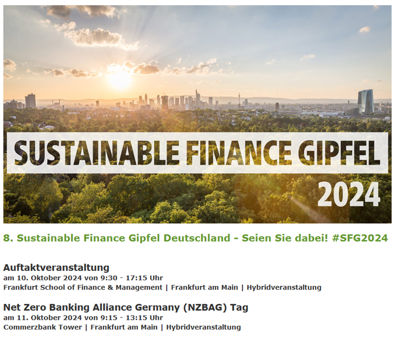 8. Sustainable Finance Gipfel Deutschland